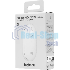 Мышь беспроводная Logitech Pebble 2 M350S белый, 4000 dpi, Bluetooth, кнопки - 3