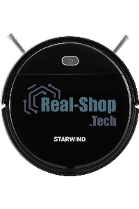 Робот-пылесос Starwind SRV3950 черный, 18 Вт, 1500 мА·ч Li-Ion, уборка влажная/сухая, пылесборник контейнер 0.2 л