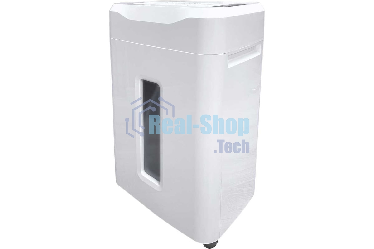 Шредер Office Kit S210N 3,9x38 белый (секр.P-4) фрагменты 16лист. 35лтр. скрепки скобы пл.карты CD