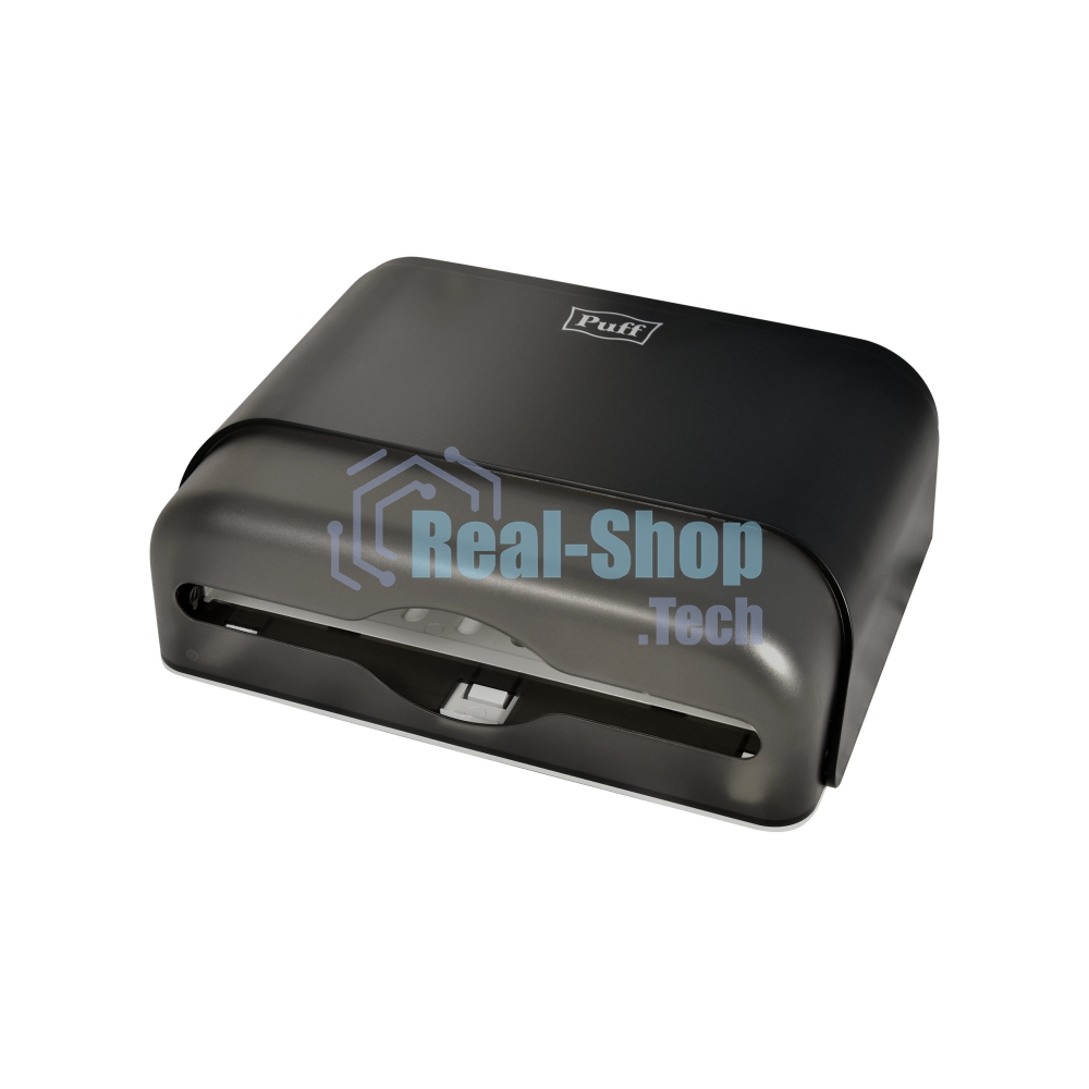 Диспенсер бумажных полотенец Puff-5140Bl черный, с замком, ABS-пластик