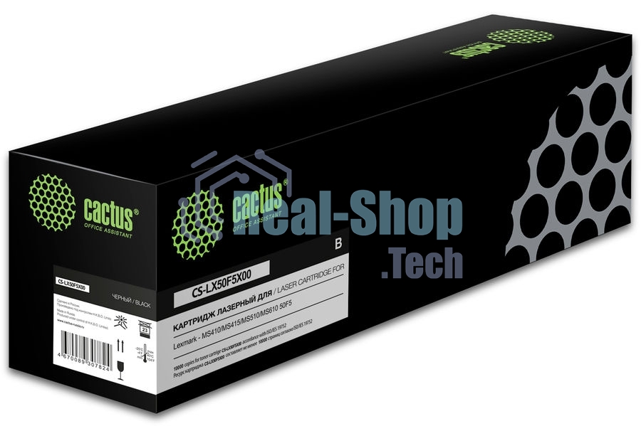 Картридж лазерный Cactus CS-LX50F5X00 50F5X00 черный (10000 стр.) для Lexmark MS410/MS415/MS510