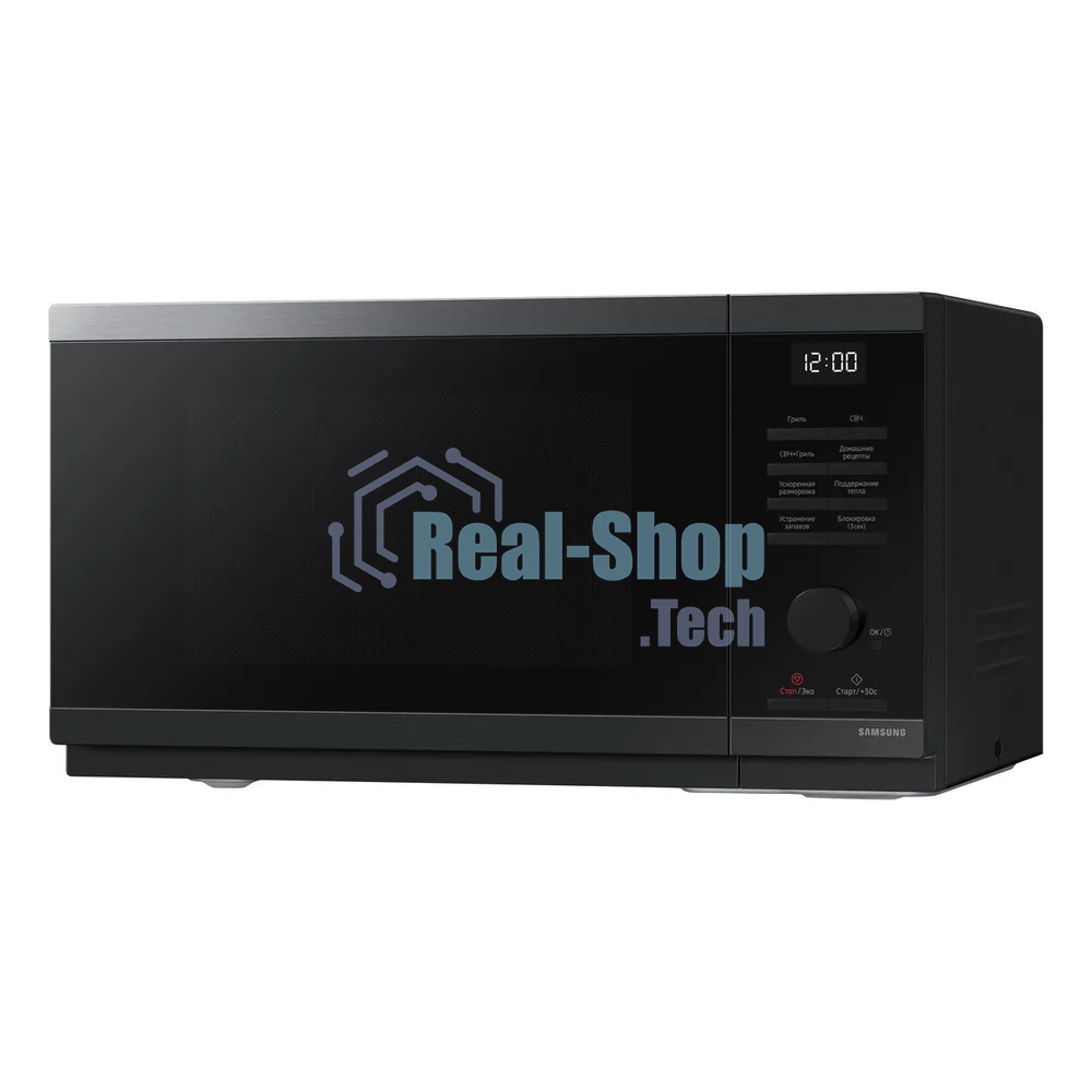 Микроволновая печь Samsung с грилем, MW4000D, 23 л, черная нержавеющая сталь