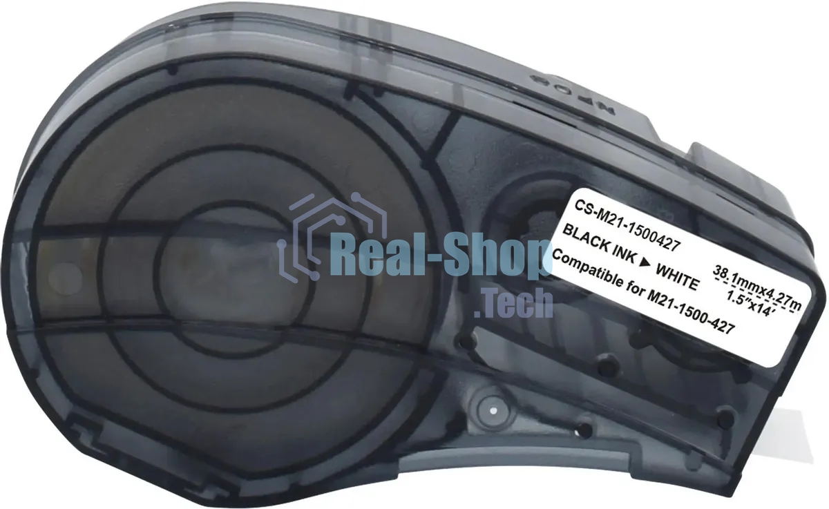 Картридж ленточный Cactus CS-M21-1500427 черный шрифт, белый фон (38.1 мм, 4.27 м) для Brady BMP21-PLUS, BMP21-LAB