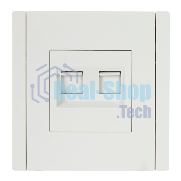 Розетка компьютерная 2-ая RJ45 кат.5E IEK FORTE&PIANO FP233 белый