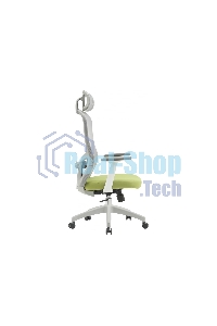 Кресло компьютерное Cactus CS-GMC515-GYGN серый, сиденье салатовый, сетка/ткань, с подголов. крестов. пластик, пластик серый