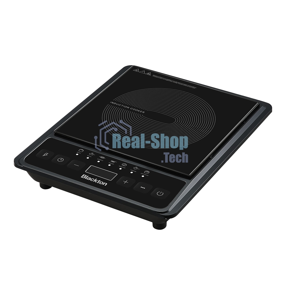 Плита настольная электрическая Blackton Bt IC133C Black, индукционная, мощность: 2000 Вт, тип управления: электронное, регулировка мощности: 8 уровней, количество автоматических программ: 7, размер варочной поверхности: 190 мм, материал корпуса: пластик, 