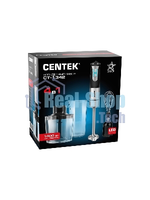 Блендер погружной Centek CT-1342 1400 Вт, черный/стальной