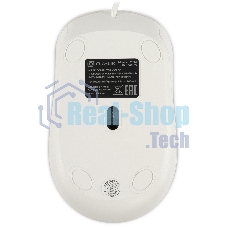 Мышь проводная Oklick 310M белый/серый, 2400 dpi, USB, кнопки - 4