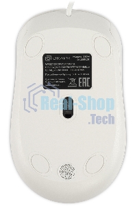 Мышь проводная Oklick 310M белый/серый, 2400 dpi, USB, кнопки - 4