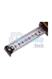 Рулетка Denzel 8м х 25мм, двухкомп. корпус, кнопка-пауза