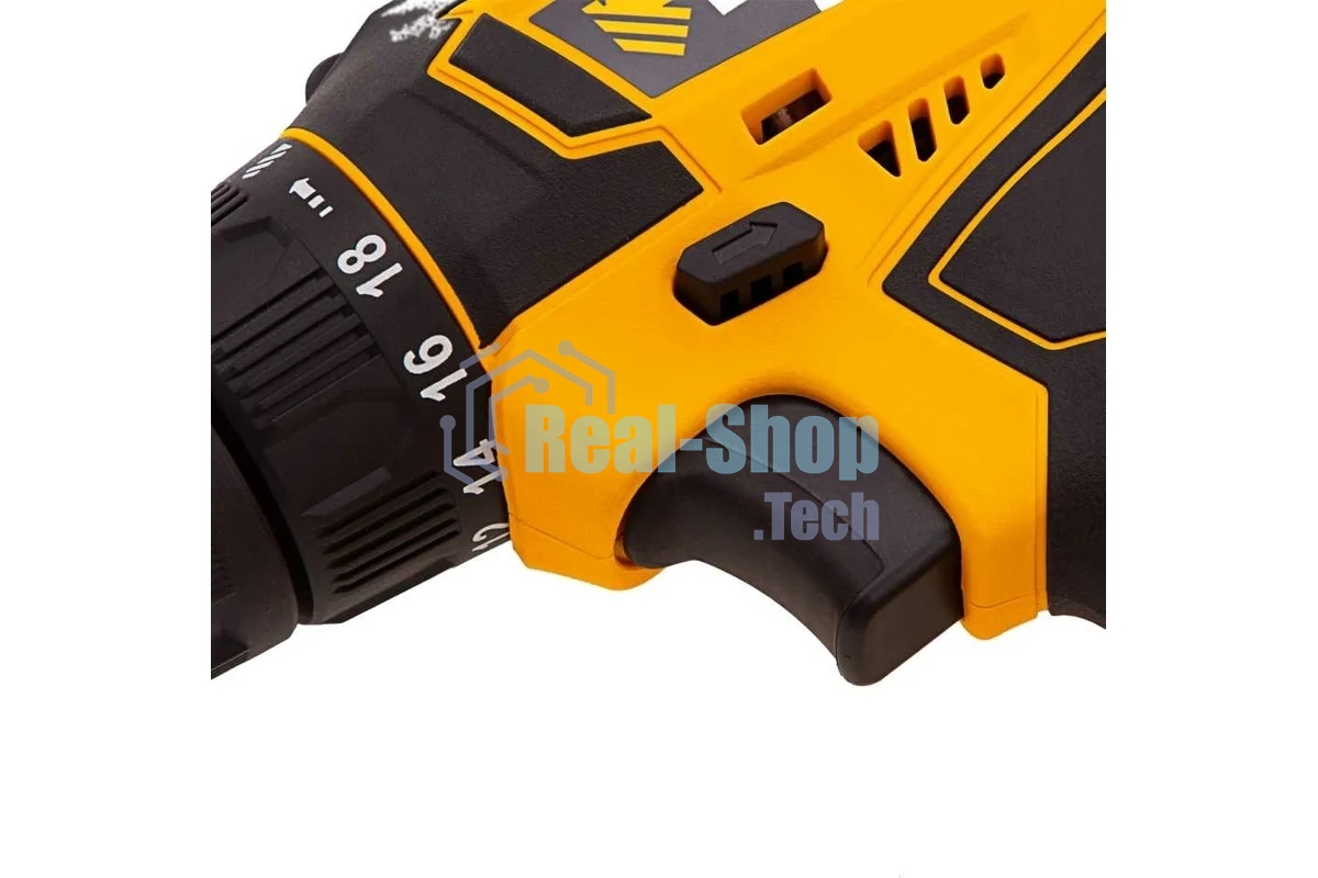 Дрель-шуруповерт аккумуляторная Denzel CDL-18-02BM, 18В, 2 АКБ, Кейс