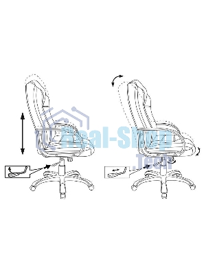 Кресло Бюрократ CH-839/BLACK черный, экокожа