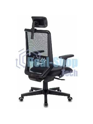 Кресло Бюрократ EXPERT TW-01 черный, сетка, подголовник