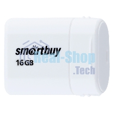Флешка USB Smartbuy LARA White (SB16GbLARA-W), 16 Gb, USB 2.0, R/W 15/5, белый