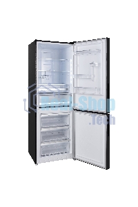 Холодильник Korting KNFC 61869 GN черный двухкамерный 223/94л морозилка снизу, No Frost