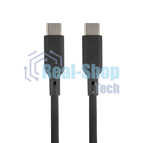 Кабель QUMO 32964 Type-C на Type-C, силиконовый, 1м, 3A, 60W, PD черный