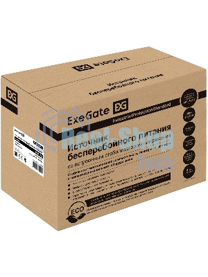 Источник бесперебойного питания ExeGate EP212518RUS Power Back UNB-1000 1000VA, черный, 4 евророзетки
