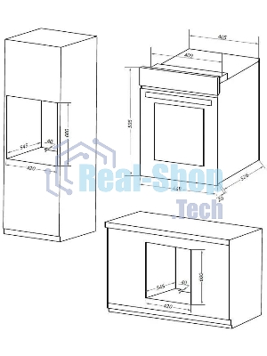 Шкаф духовой электрический Maunfeld EOEC516S, встраиваемый