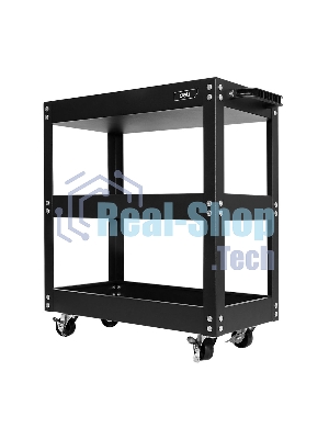 Тележка инструментальная трехсекционная на колесах Deli DL433013 510x260x580мм, до 90кг, толщина полки 0,6мм, толщина стойки 1мм