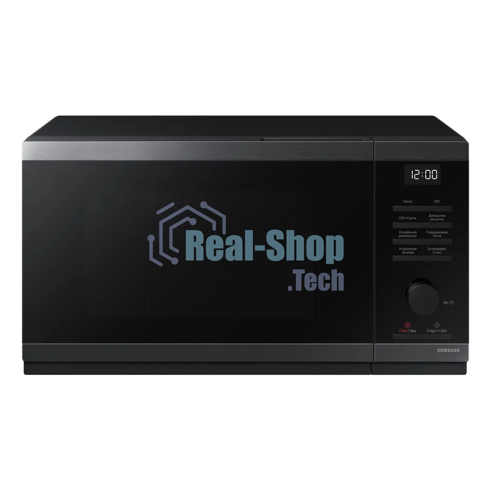 Микроволновая печь Samsung с грилем, MW4000D, 23 л, черная нержавеющая сталь