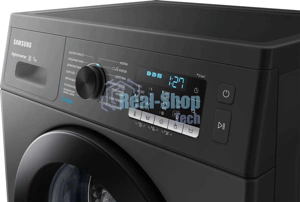 Стиральная машина Samsung WW70AG5S20CXLP нержавеющая сталь, загрузка фронтальная 7 кг, 1200 об/мин, класс: A