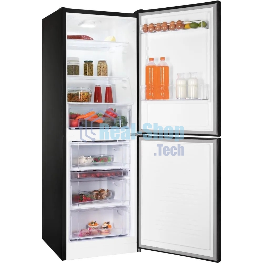 Холодильник Nordfrost NRB 151 B черный, двухкамерный 170/115 л морозилка снизу, ручная разморозка