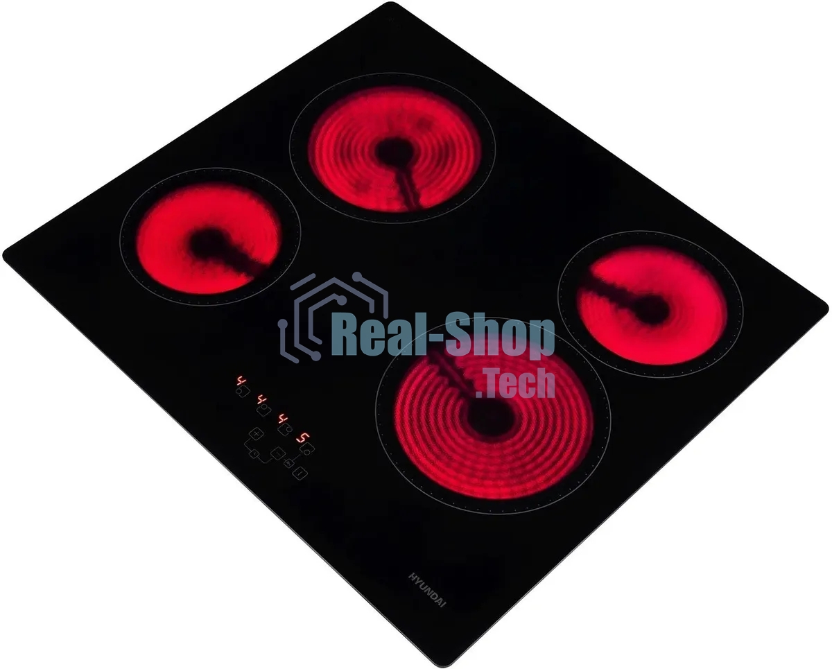 Электрическая варочная панель Hyundai HHE 6410 BG Hi-Light, независимая, черный