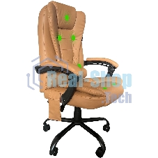 Кресло Cactus CS-CHR-OC05M-BR бежевый, экокожа, подголовник