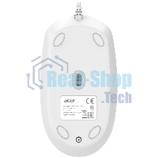 Мышь проводная Acer OMW401 белый, 2000 dpi, USB, кнопки - 4