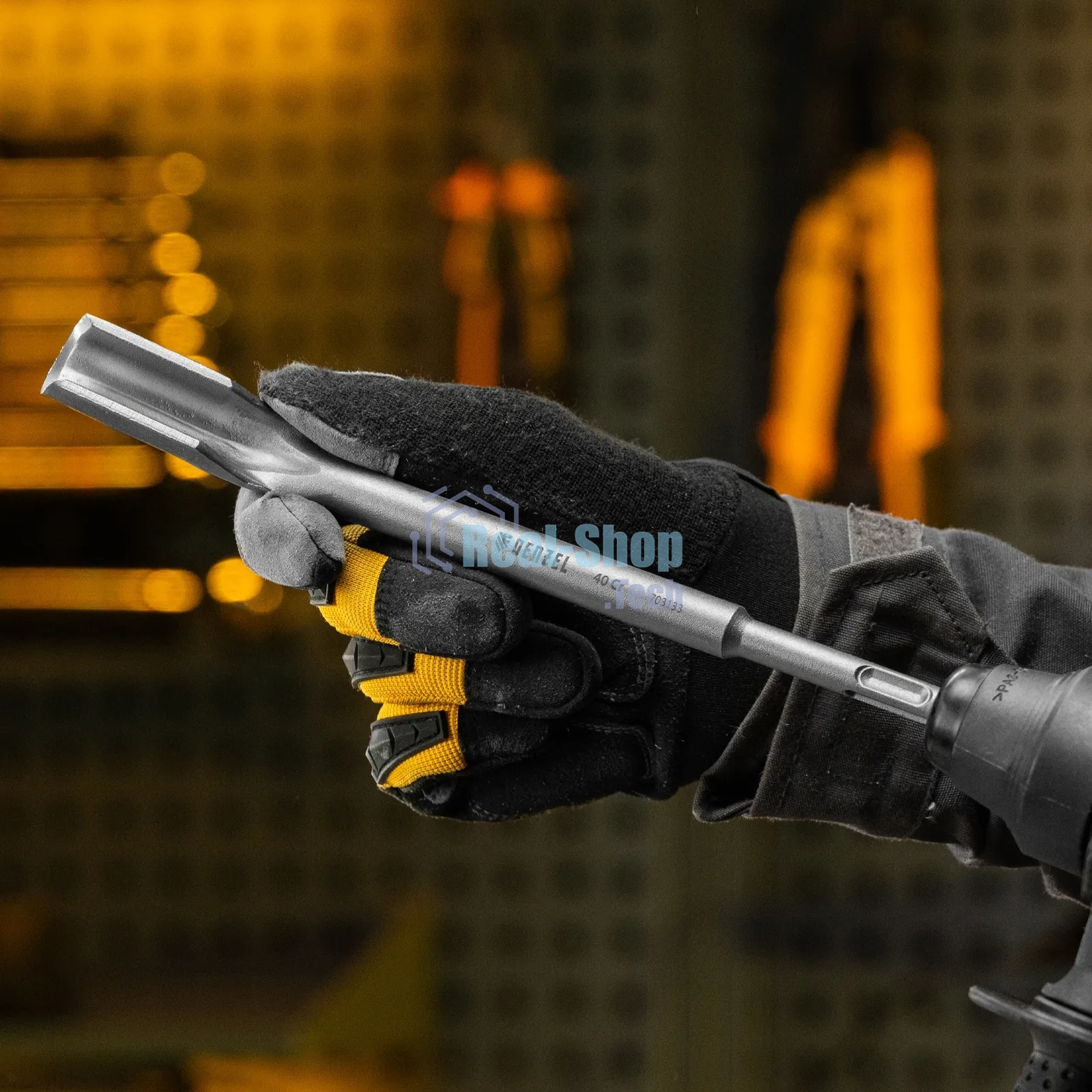 Зубило Denzel канальное, 14 х 22 х 250 мм, 40Cr, SDS PLUS