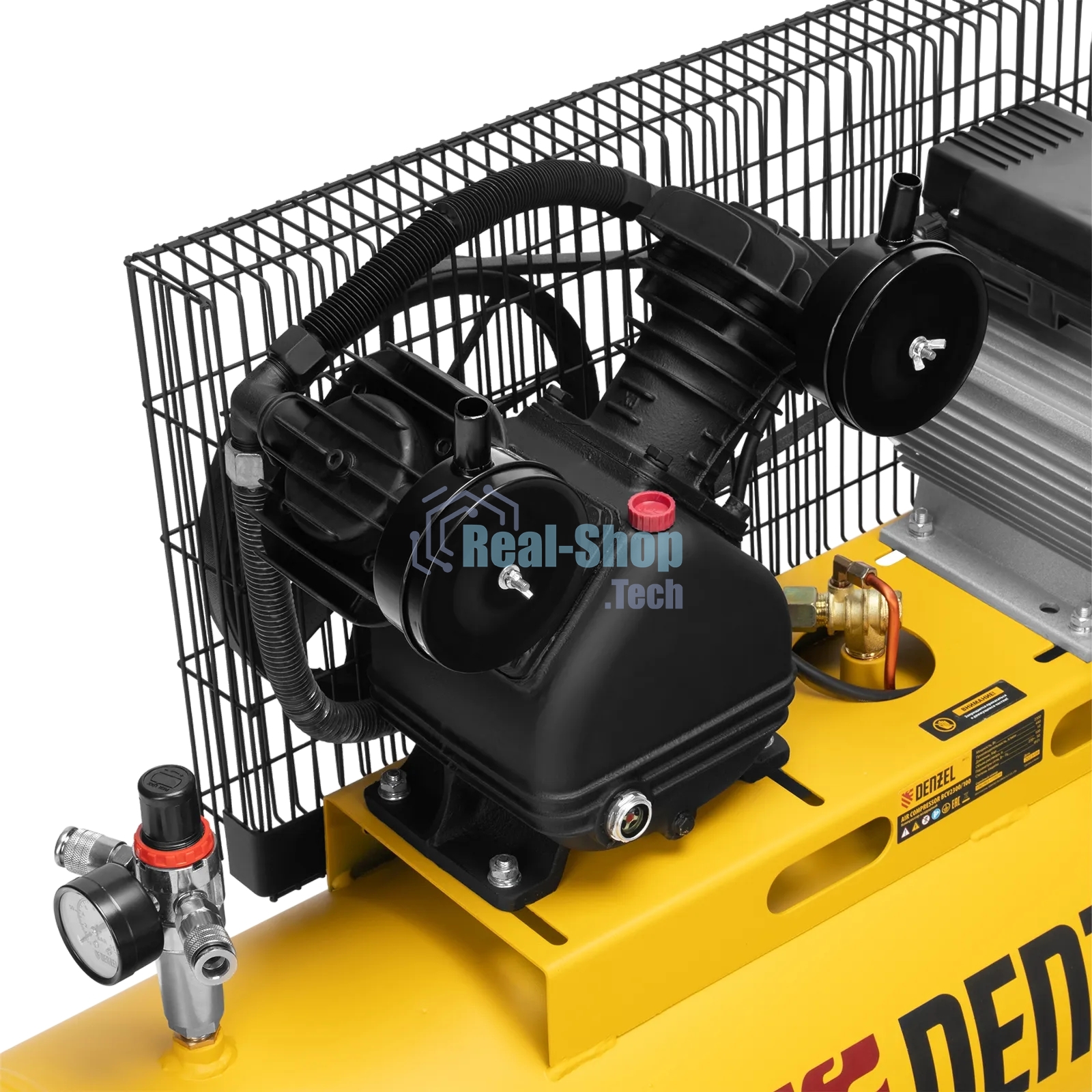 Компрессор воздушный Denzel BCV2300/100 рем. привод, 2,3 кВт, 100 л, 440 л/мин