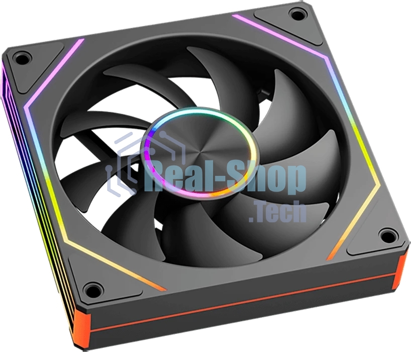 Вентилятор для корпуса Case Cooler PCCooler FG120 ARGb BK (120x120x25мм, 4-pin PWM, ARGb, 54CFM, 28.4dBA, 1800RPM, черный)