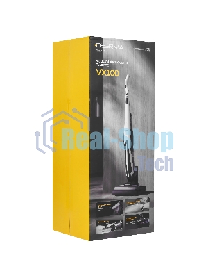 Пылесос вертикальный моющий Deerma DEM-VX100 (VXPD141) белый/черный, питание от аккумулятора, 253 Вт, уборка сухая/влажная, пылесборник 0.55 л