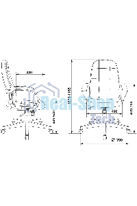 Кресло руководителя Бюрократ CH 002 Fabric серо-голубой Light-28 крестов. пластик