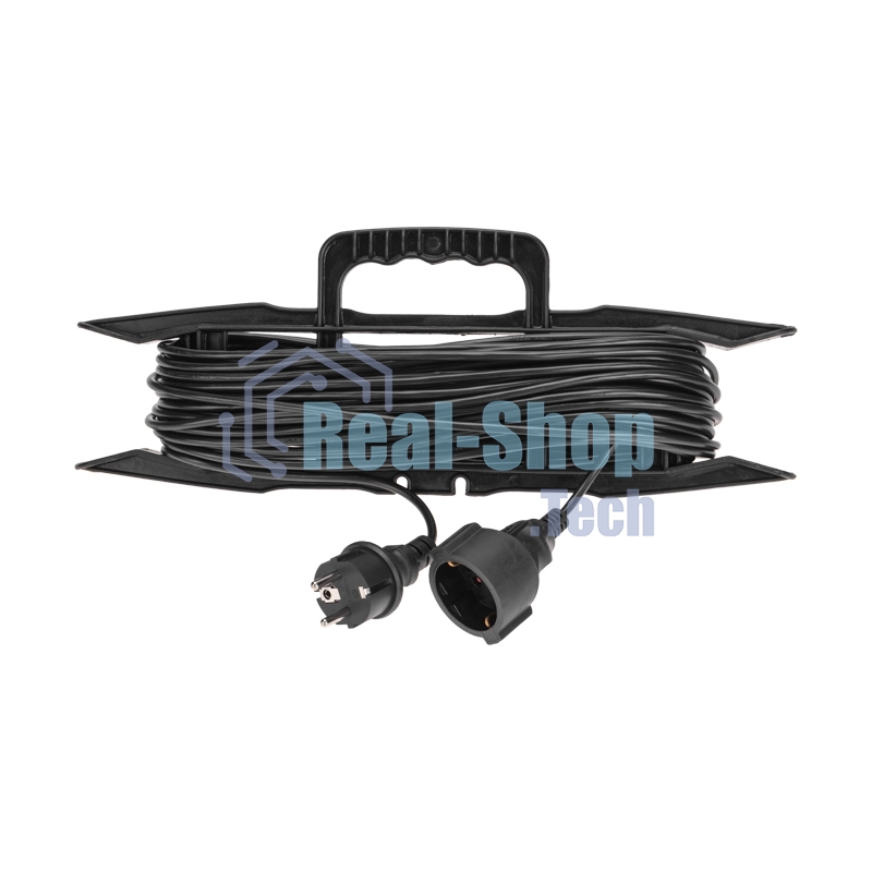 Удлинитель-шнур PROconnect на рамке ПВС 3х0,75мм², 20 м, с/з, 6А, 1300Вт, IP20, черный