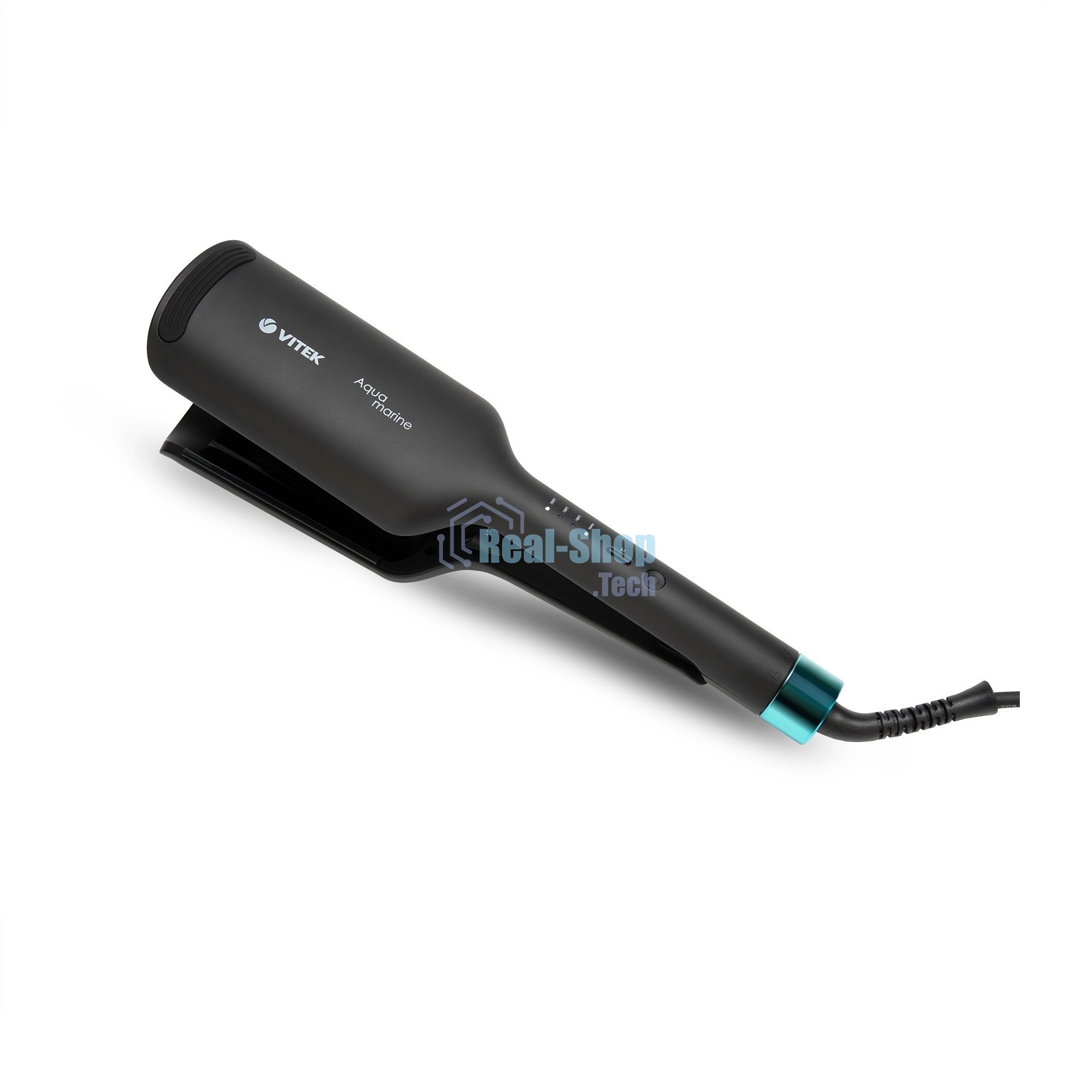 Щипцы Vitek Aquamarine VT-2380 100Вт черный/голубой макс.темп.:200С покрытие:керамическое