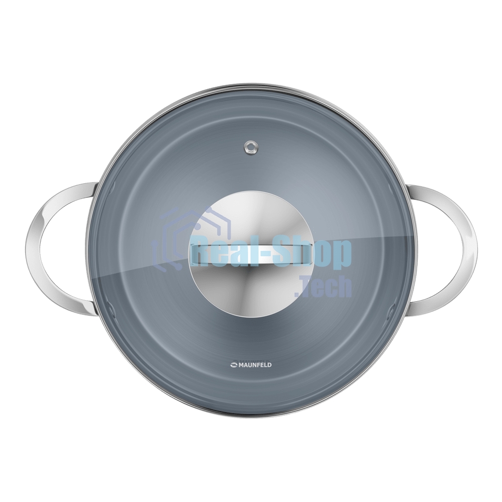 Кастрюля Maunfeld GERDA MCS44S07 из нержавеющей стали со стеклянной крышкой, 22 см, 4,4 л.