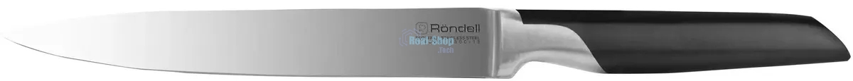 Нож кухонный Rondell Brando RD-1435 стальной разделочный лезв. 200 мм прямая заточка черный блистер