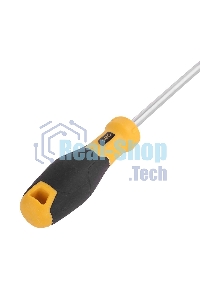 Крестовая отвертка Deli DL638250 PH3x250мм CR-V, Двухкомпонентная ручка. Хромированная.