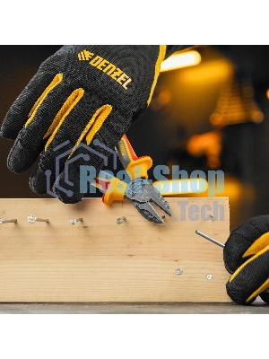 Бокорезы Denzel диэлектрические рукоятки, до 1000 В, трехкомпонентные рукоятки, 160 мм