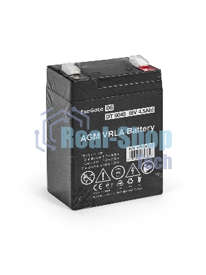 Батарея для ИБП ExeGate EP234535RUS DT 6045/EXG645 (6V 4.5Ah) клеммы F1