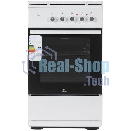 Плита Комбинированная Flama L FK 2212 W белый (металлическая крышка) реш.сталь