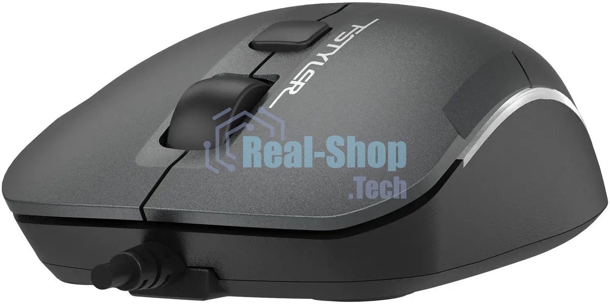 Мышь проводная A4Tech Fstyler FM26 серый/черный, 1600 dpi, USB, кнопки - 4