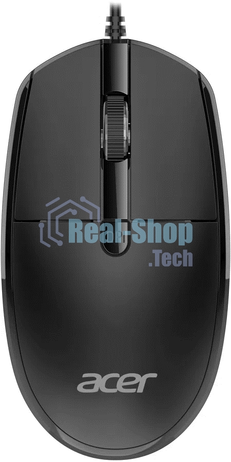 Мышь проводная Acer OMW401 черный, 2000 dpi, USB, кнопки - 4
