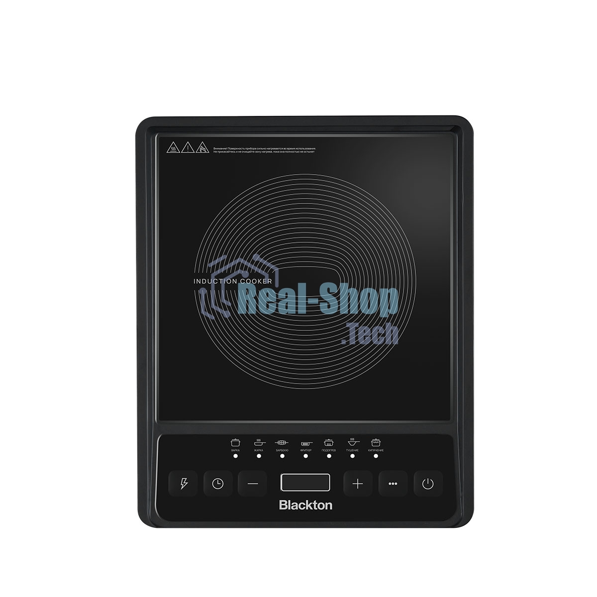 Плита настольная электрическая Blackton Bt IC133C Black, индукционная, мощность: 2000 Вт, тип управления: электронное, регулировка мощности: 8 уровней, количество автоматических программ: 7, размер варочной поверхности: 190 мм, материал корпуса: пластик, 