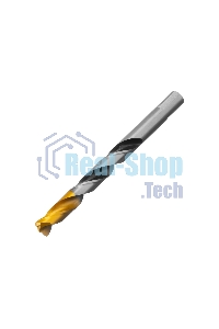 Сверло спиральное по металлу Denzel 12 x 151мм, Р6М5, Golden Tip, многогранная заточка