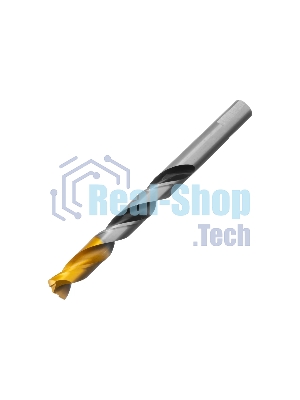 Сверло спиральное по металлу Denzel 12 x 151мм, Р6М5, Golden Tip, многогранная заточка