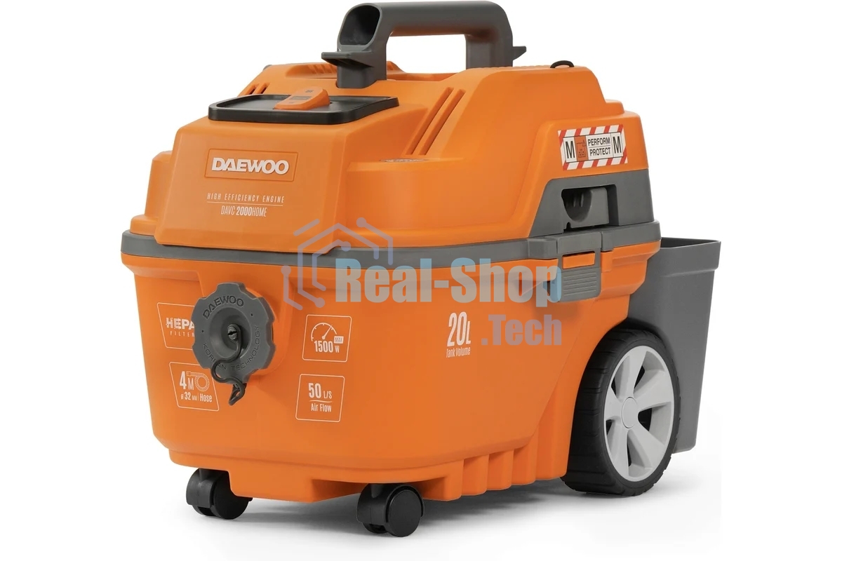 Строительный пылесос Daewoo DAVC 2000 Home 1500Вт (уборка: сухая/сбор воды/выдув) оранжевый