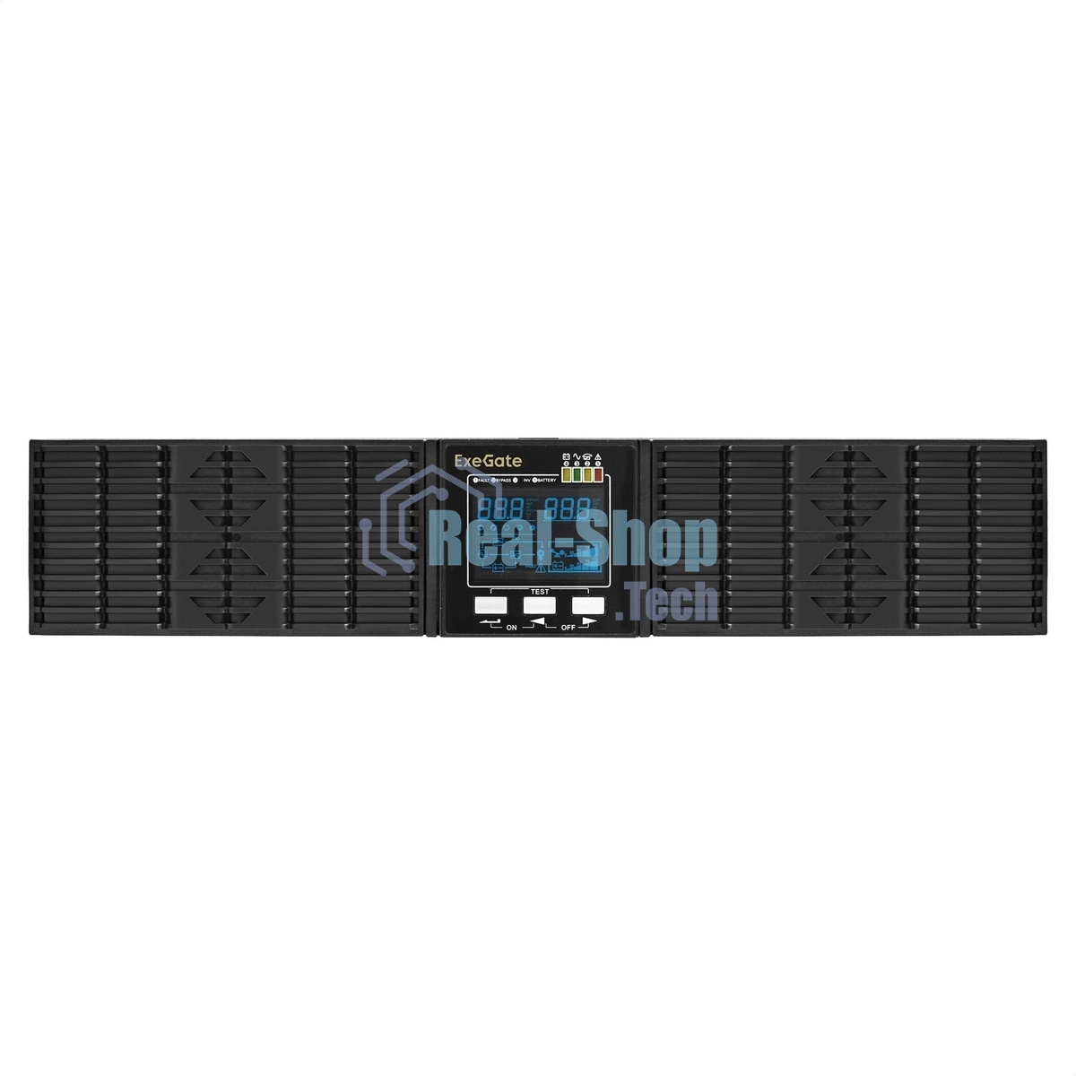 Источник бесперебойного питания On-line ExeGate EP285646RUS PowerExpert ULS-1000.LCD.AVR.C13.USB.RS232.SNMP.2U 1000VA/1000W, On-Line, PF=1, LCD, 4*IEC-C13, RS232, USB, SNMP-slot, Rackmount 2U/Tower, черный