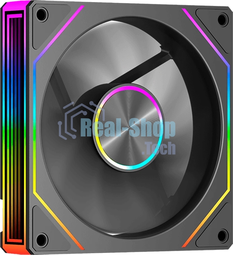 Вентилятор для корпуса Case Cooler PCCooler FG120 ARGb BK (120x120x25мм, 4-pin PWM, ARGb, 54CFM, 28.4dBA, 1800RPM, черный)